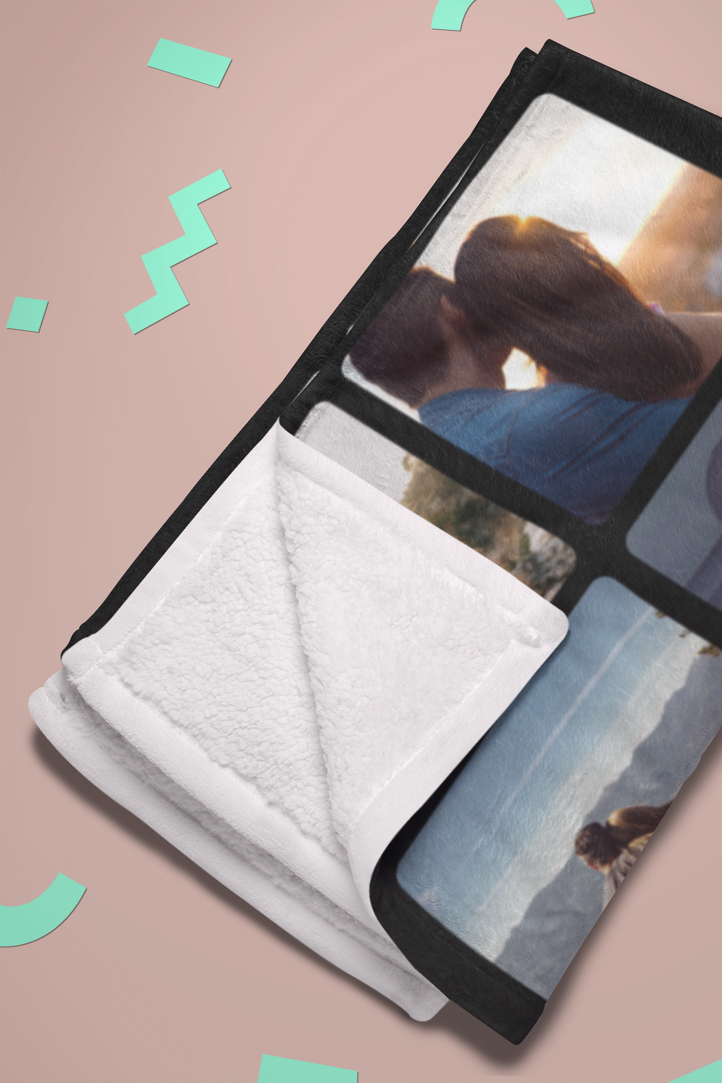Personalized Photo and Name/Text Cozy Plush Fleece/Sherpa Blanket