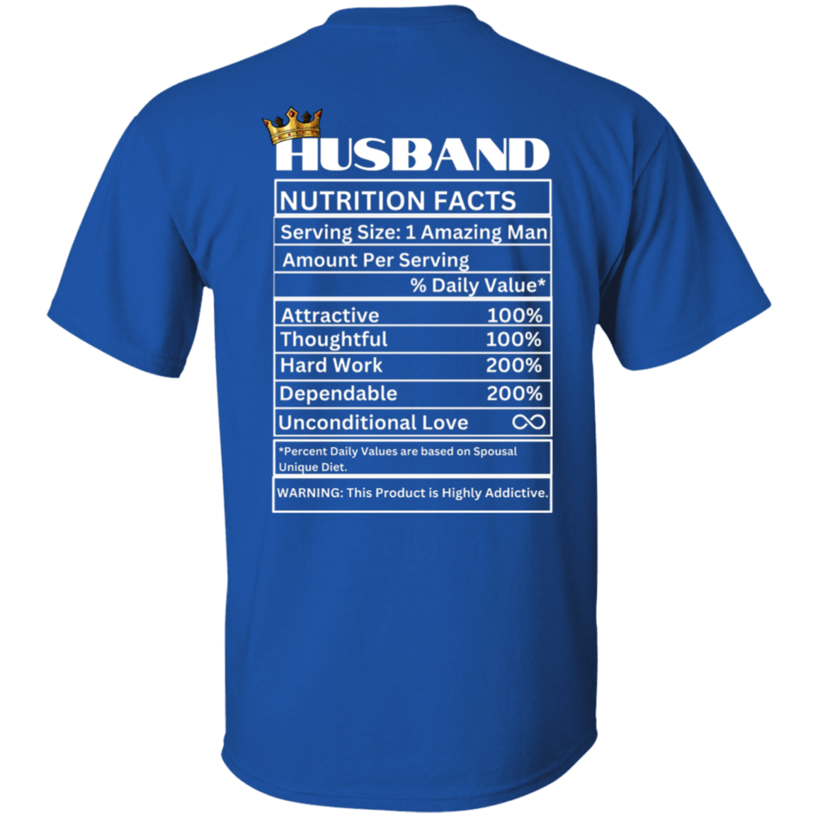 Husband Nutrition Facts T-Shirt