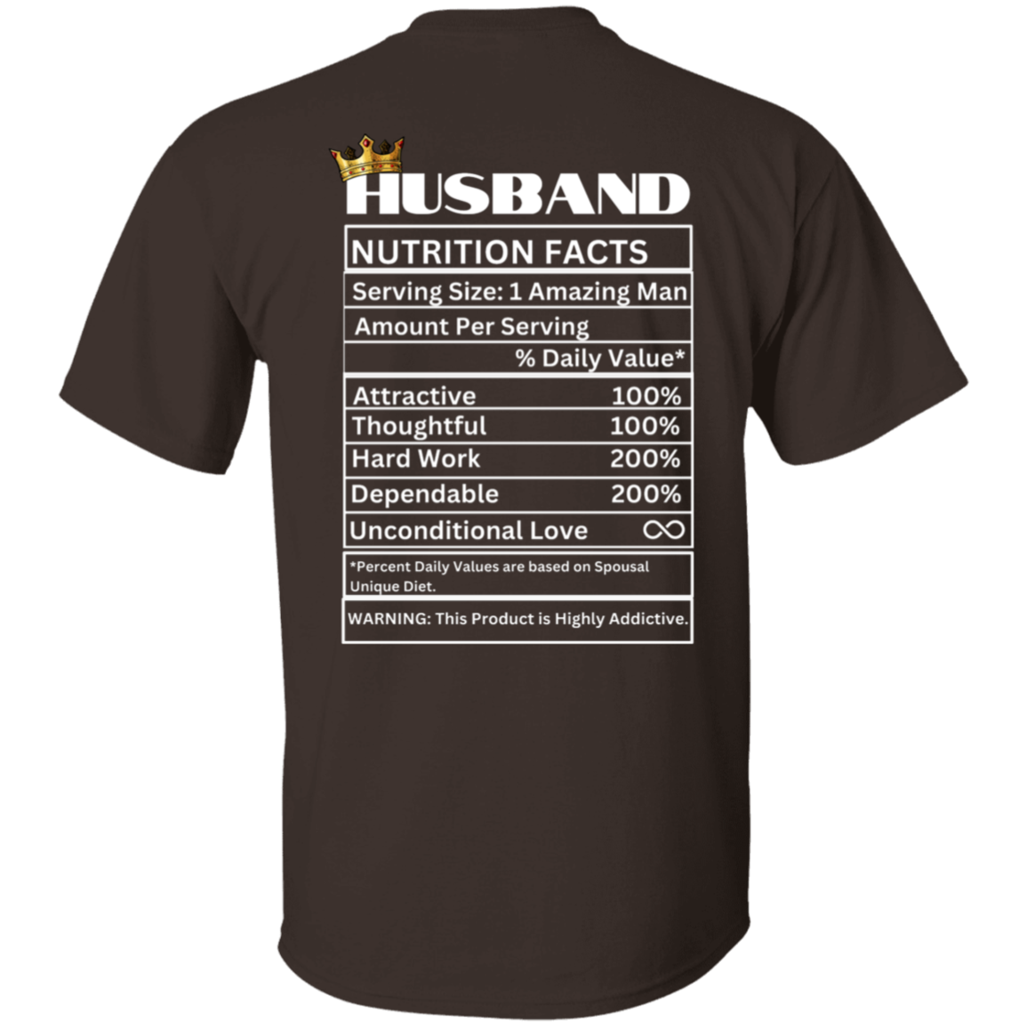 Husband Nutrition Facts T-Shirt