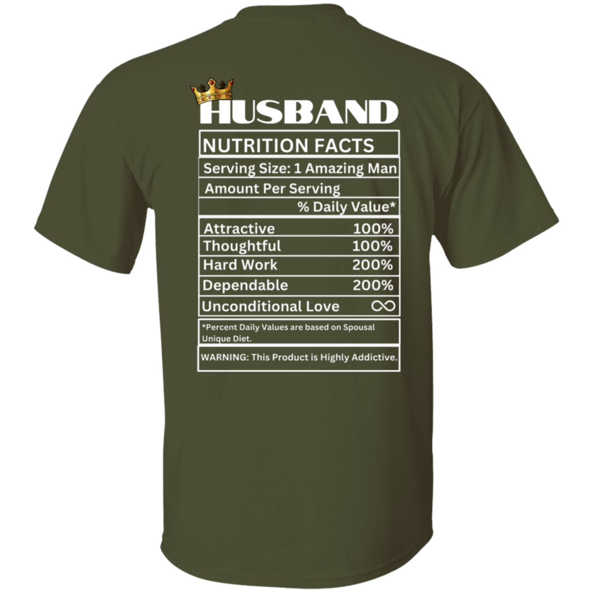 Husband Nutrition Facts T-Shirt