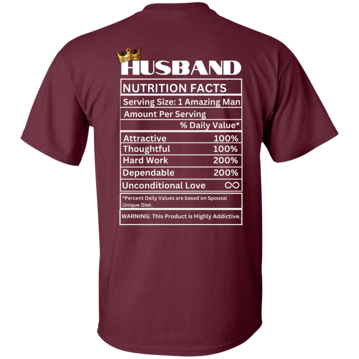 Husband Nutrition Facts T-Shirt