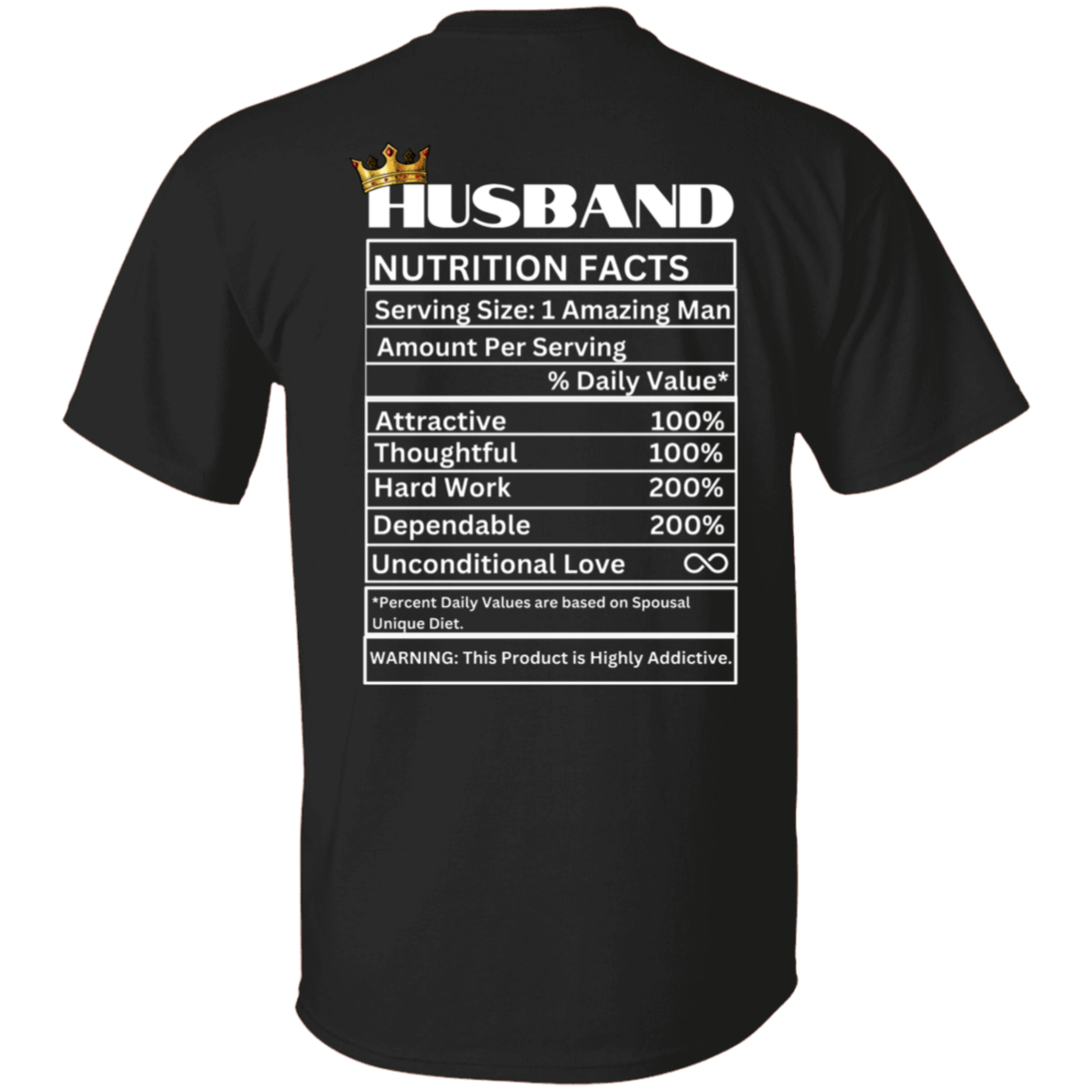 Husband Nutrition Facts T-Shirt
