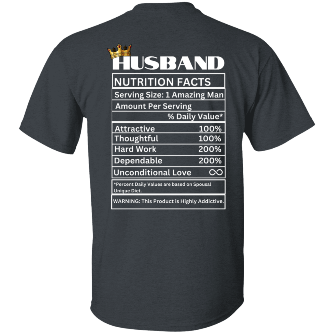 Husband Nutrition Facts T-Shirt