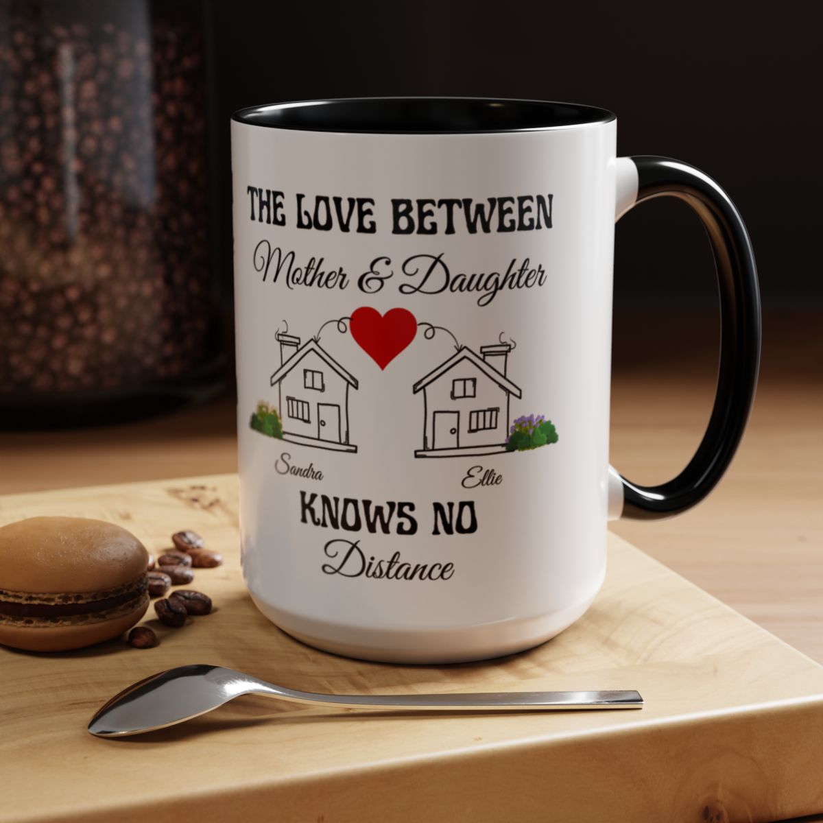 The love between Mother & Daughter Personalized Mug and Travel Mug