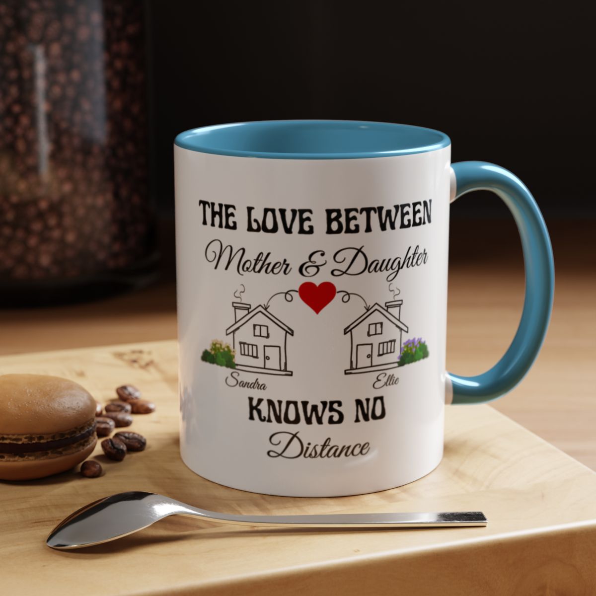 The love between Mother & Daughter Personalized Mug and Travel Mug