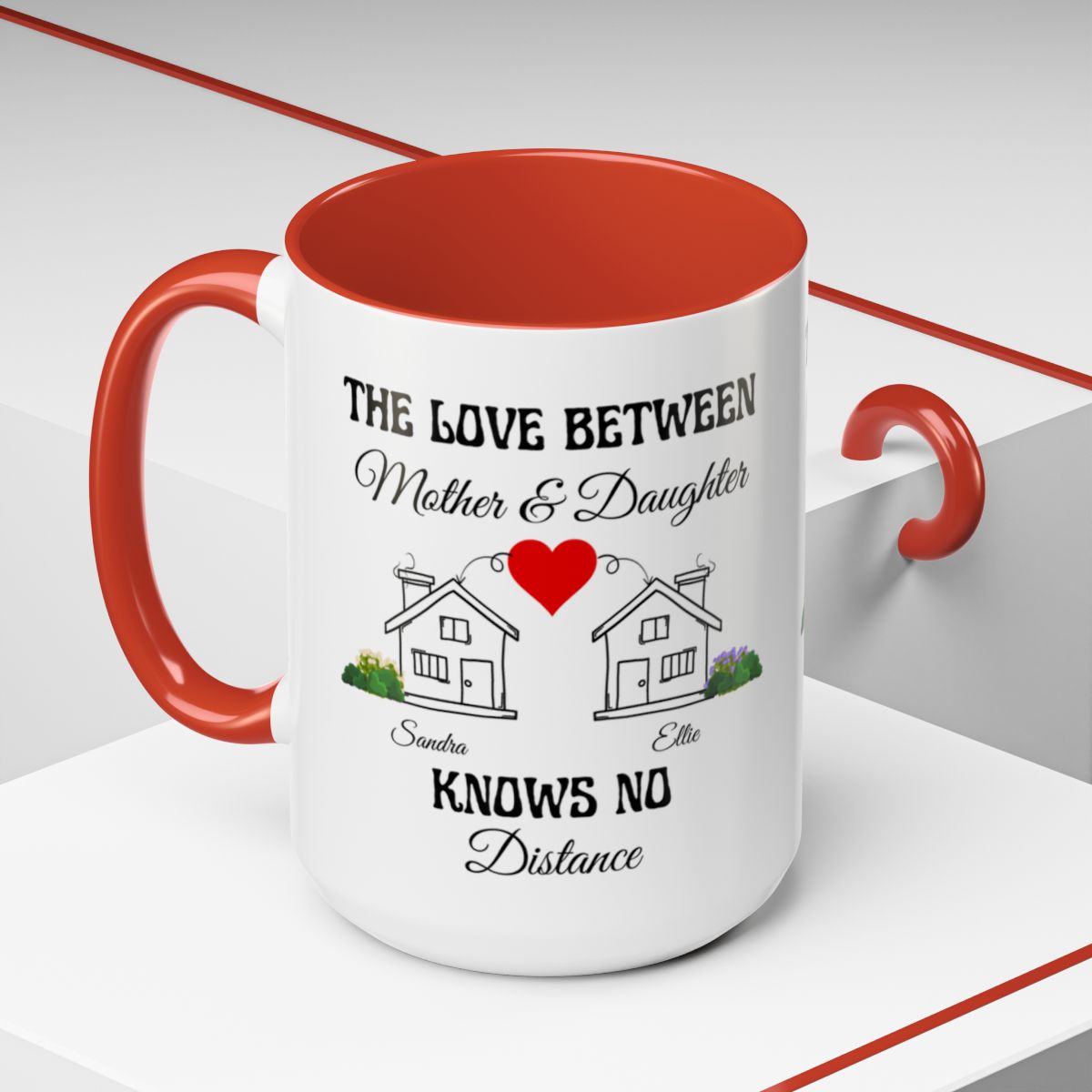 The love between Mother & Daughter Personalized Mug and Travel Mug