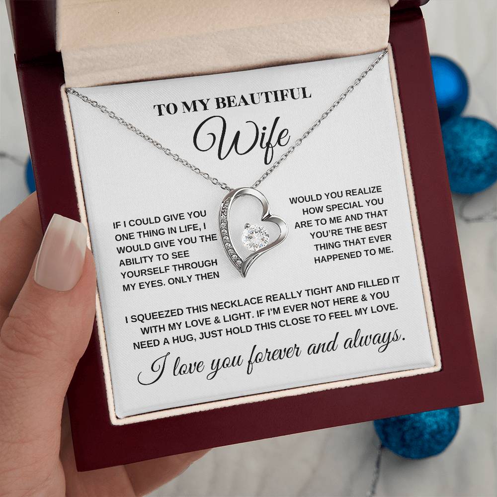 To My Beautiful Wife Forever Love Necklace
