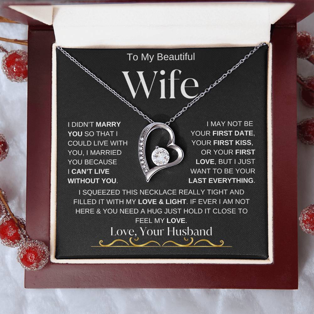 To My Beautiful Wife / Forever Love Necklace - BWV