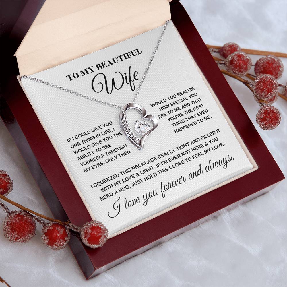 To My Beautiful Wife Forever Love Necklace