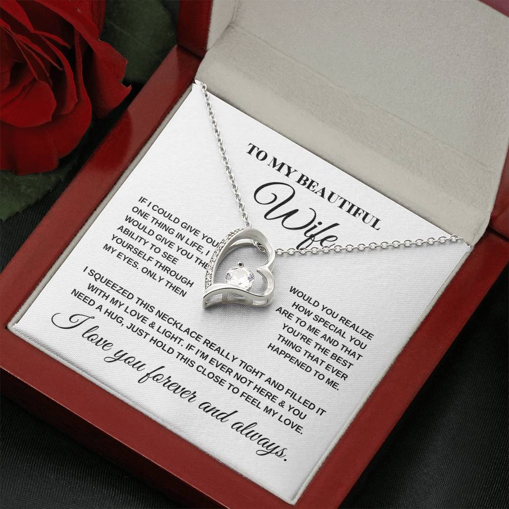 To My Beautiful Wife Forever Love Necklace