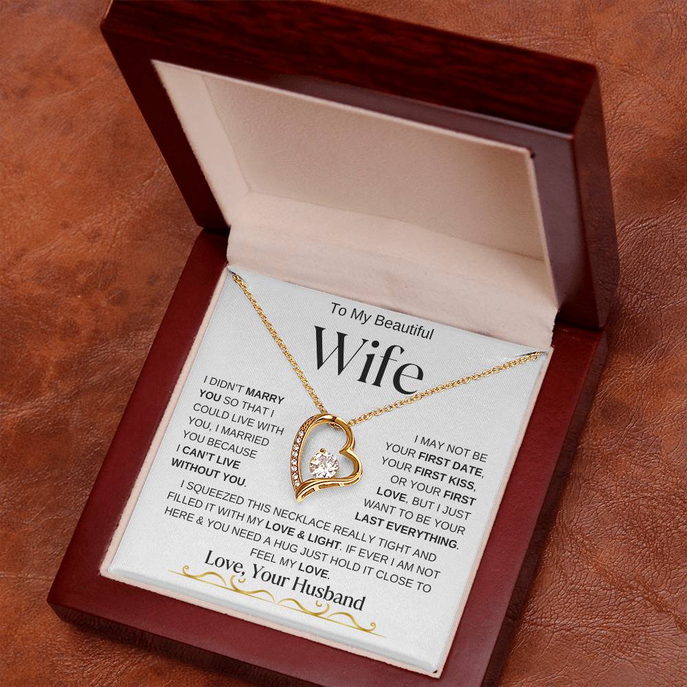 To My Beautiful Wife / Forever Love Necklace - WBV
