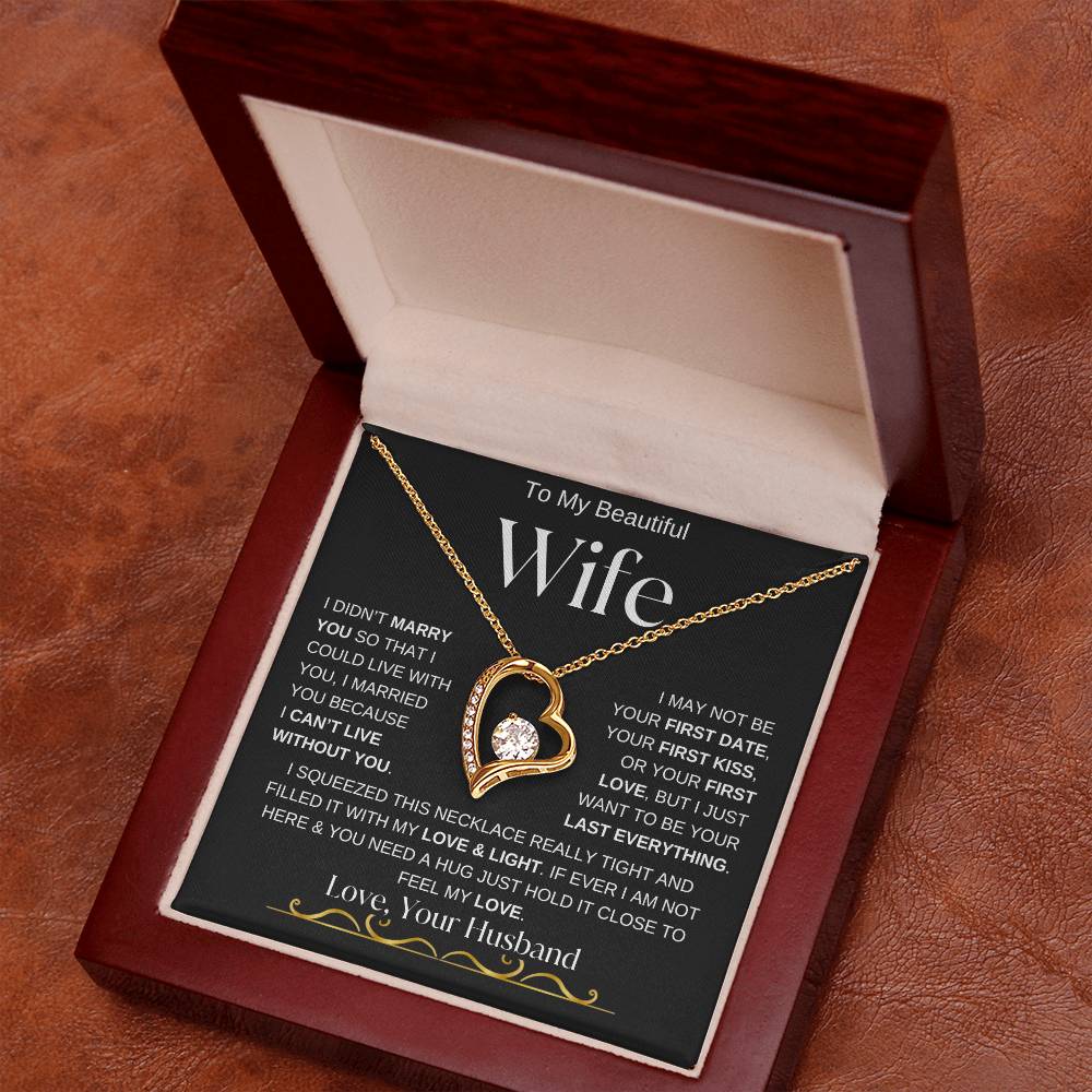 To My Beautiful Wife / Forever Love Necklace - BWV