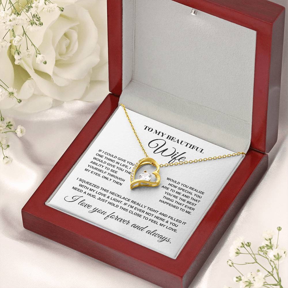 To My Beautiful Wife Forever Love Necklace
