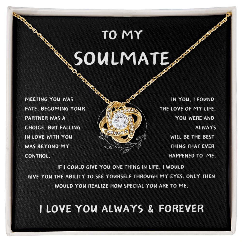To My Soulmate_Love Knot Necklace