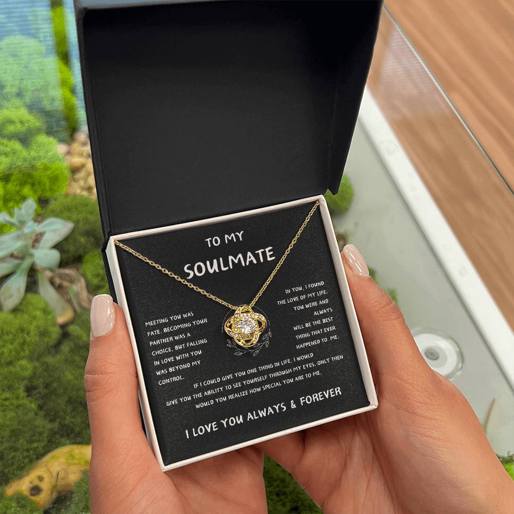 To My Soulmate_Love Knot Necklace