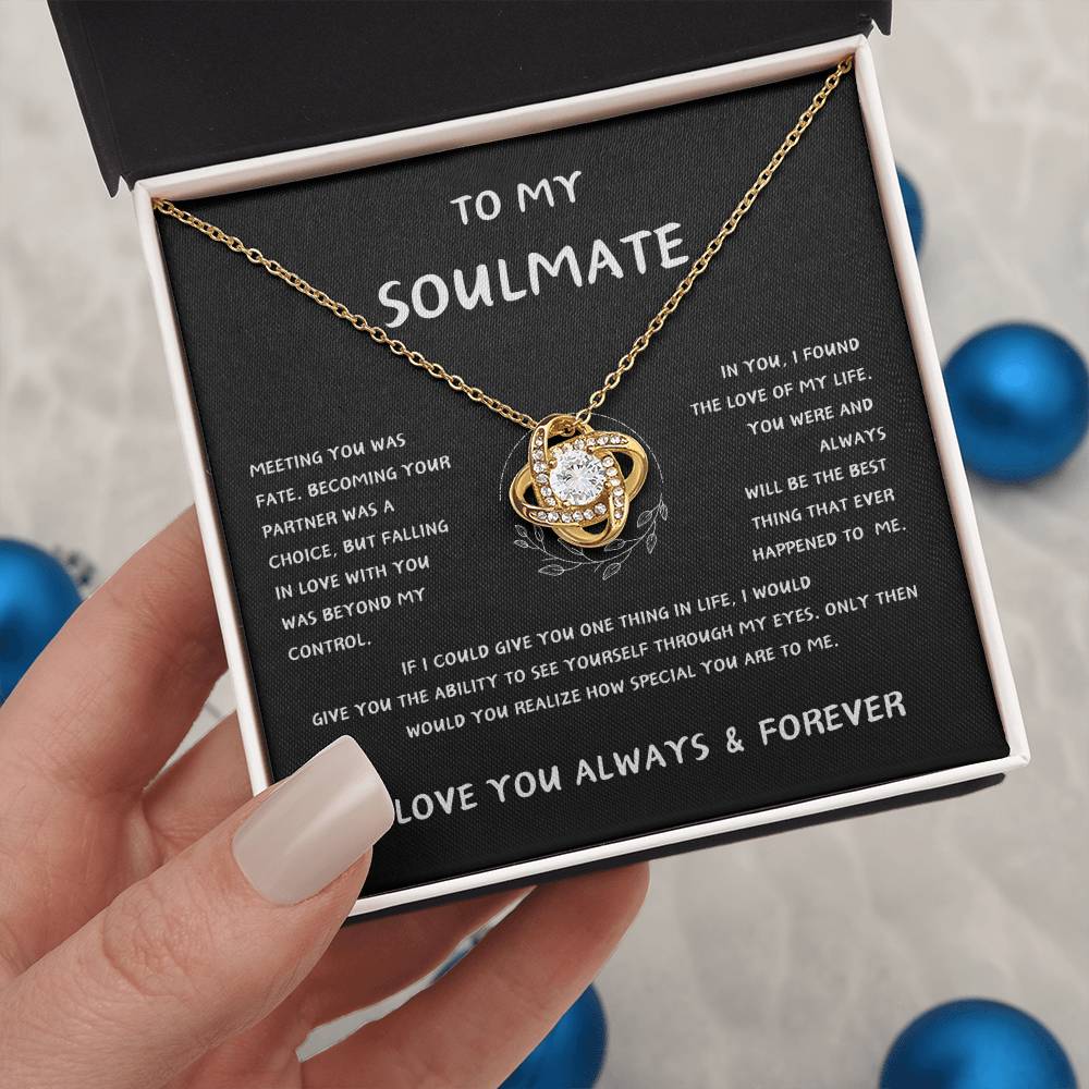 To My Soulmate_Love Knot Necklace