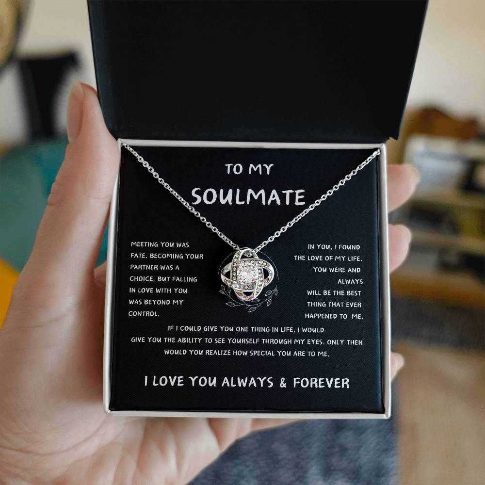 To My Soulmate_Love Knot Necklace