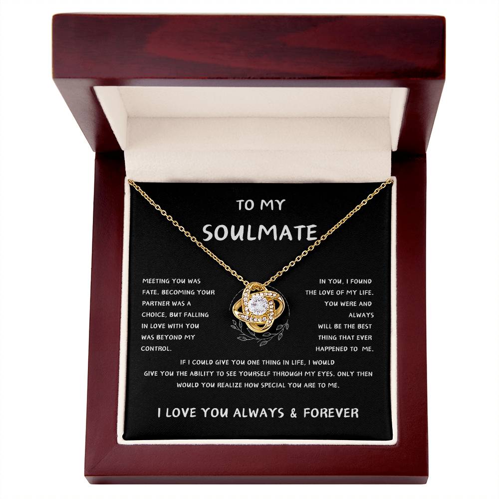 To My Soulmate_Love Knot Necklace