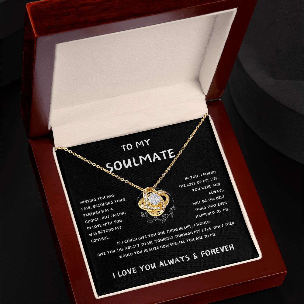 To My Soulmate_Love Knot Necklace