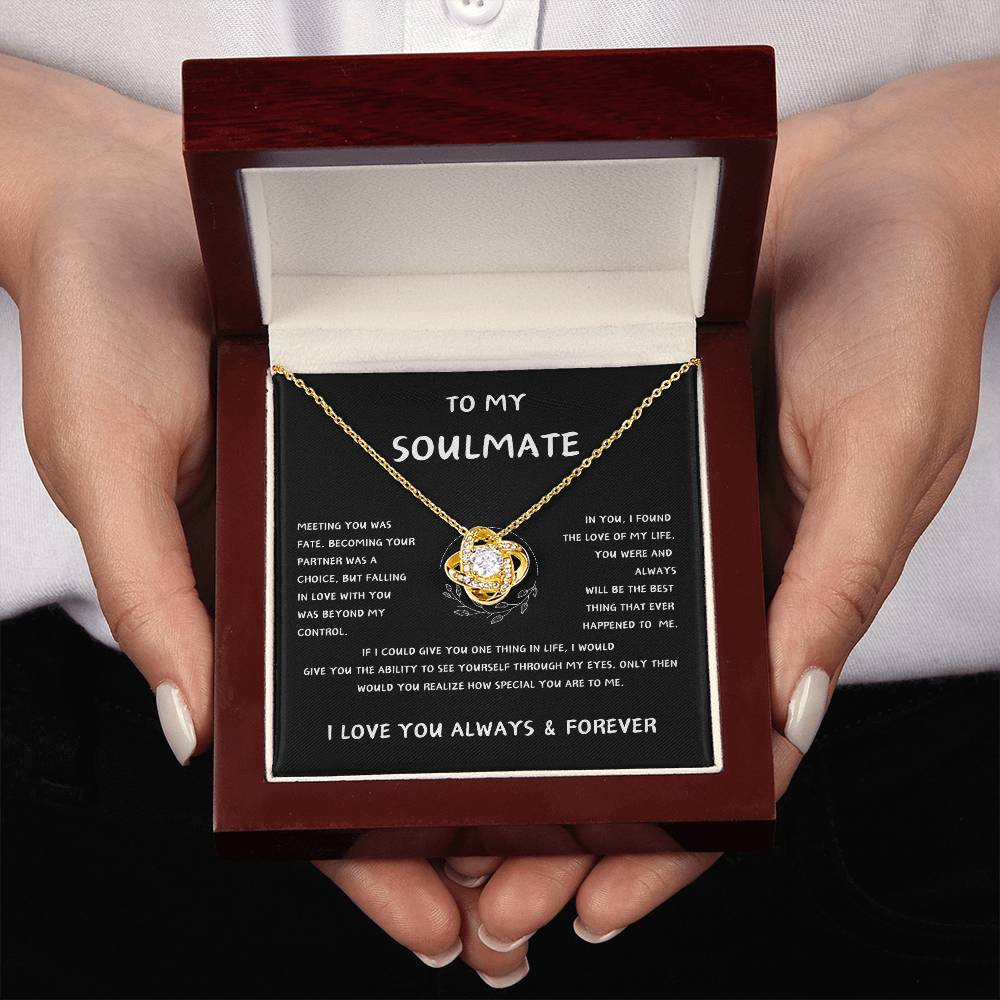 To My Soulmate_Love Knot Necklace