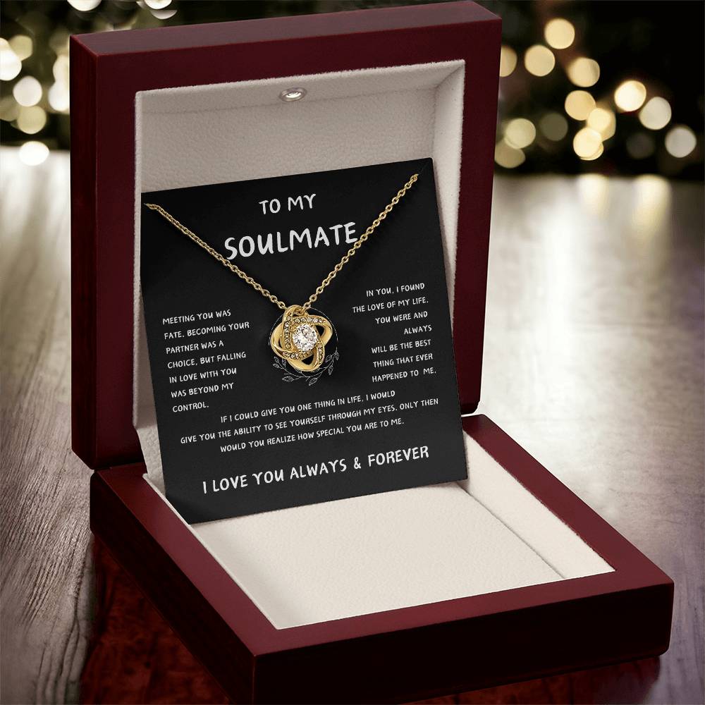 To My Soulmate_Love Knot Necklace