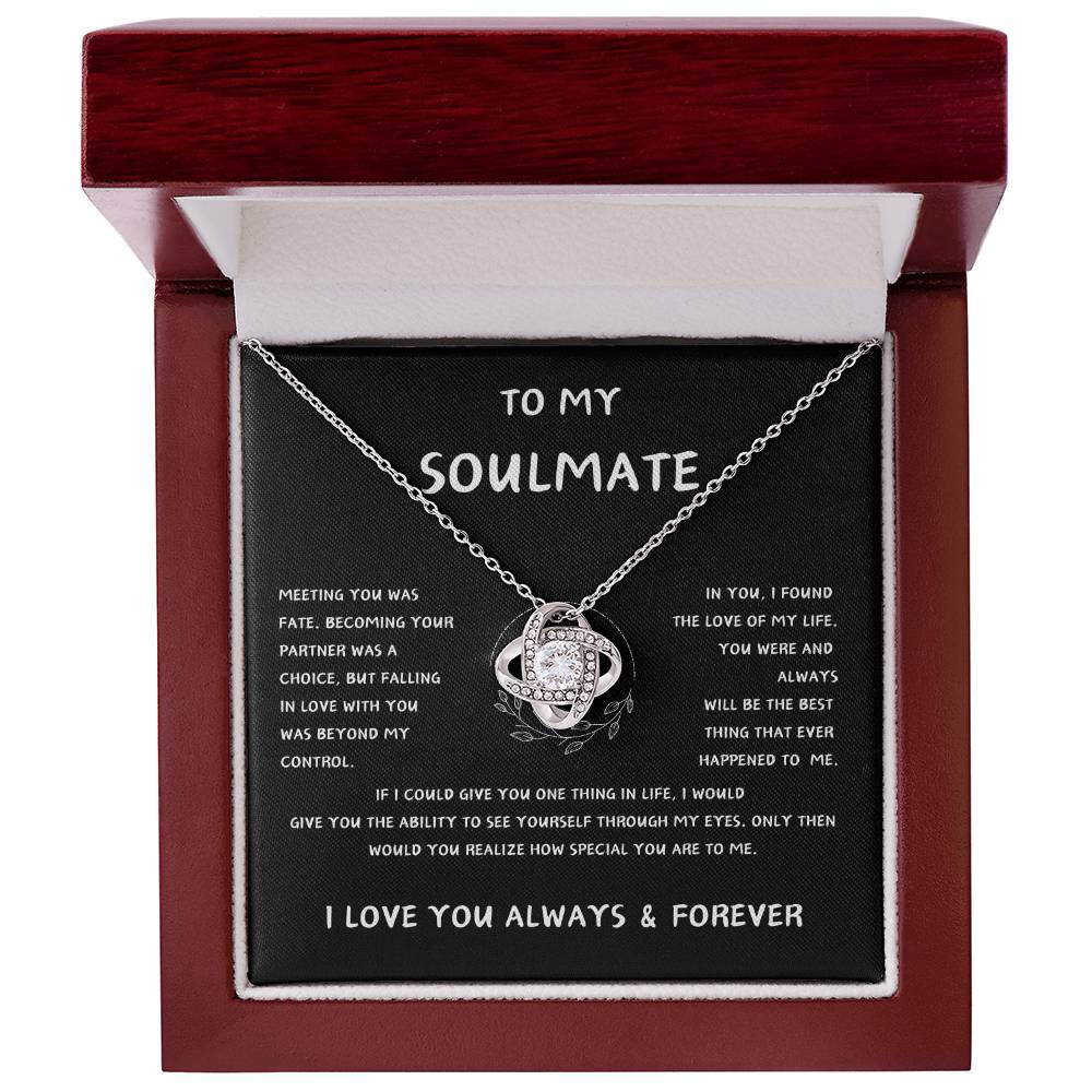 To My Soulmate_Love Knot Necklace