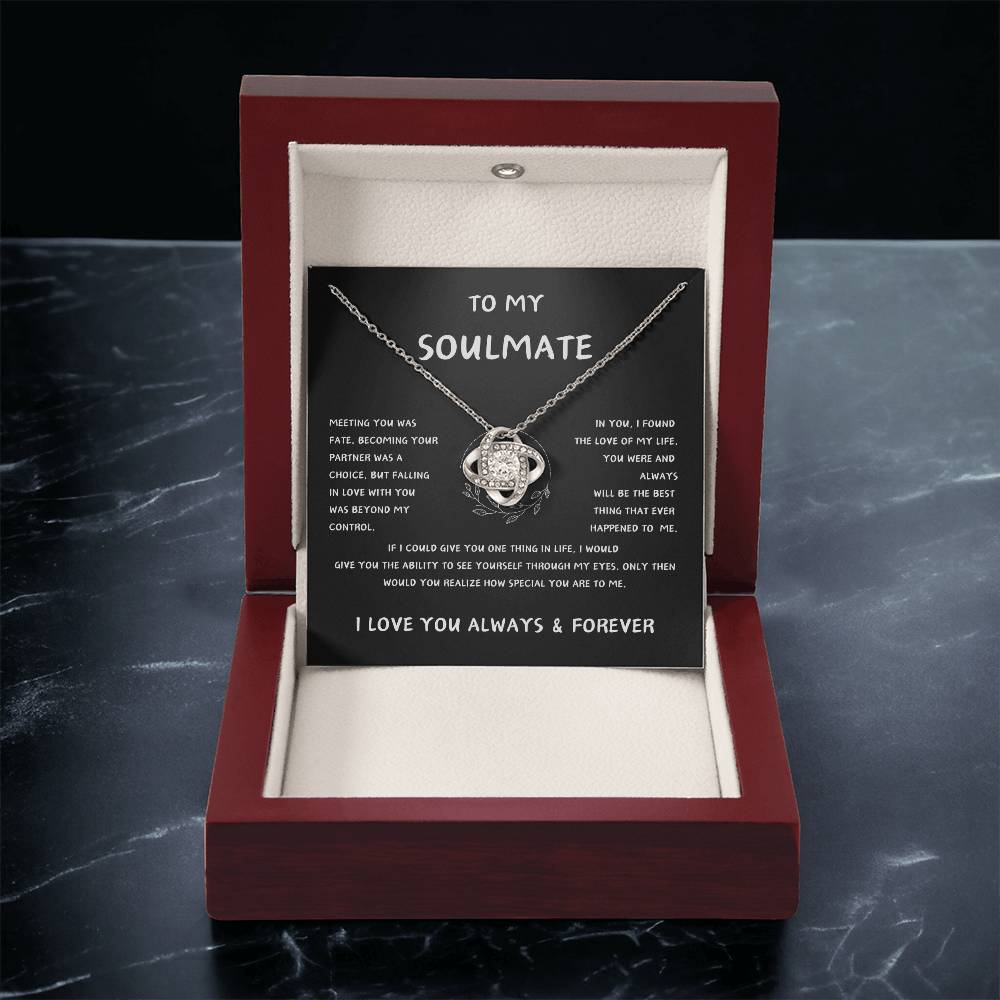 To My Soulmate_Love Knot Necklace