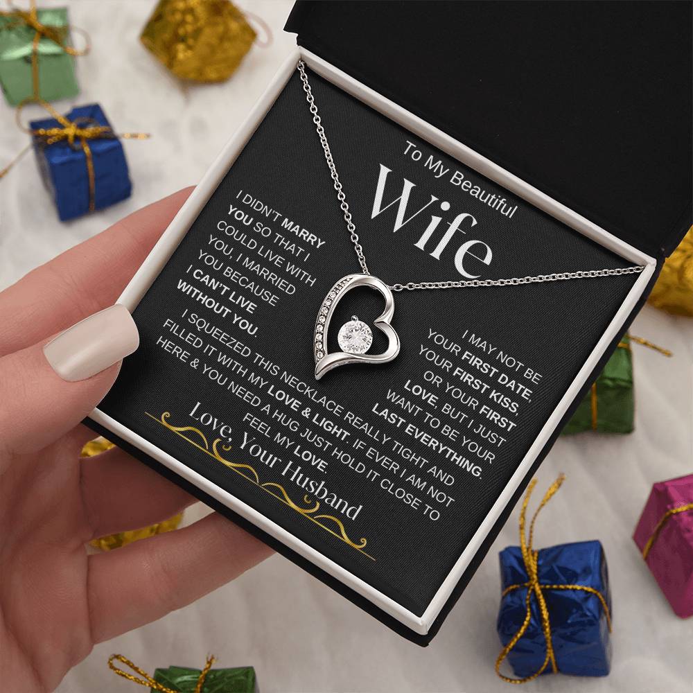 To My Beautiful Wife / Forever Love Necklace - BWV