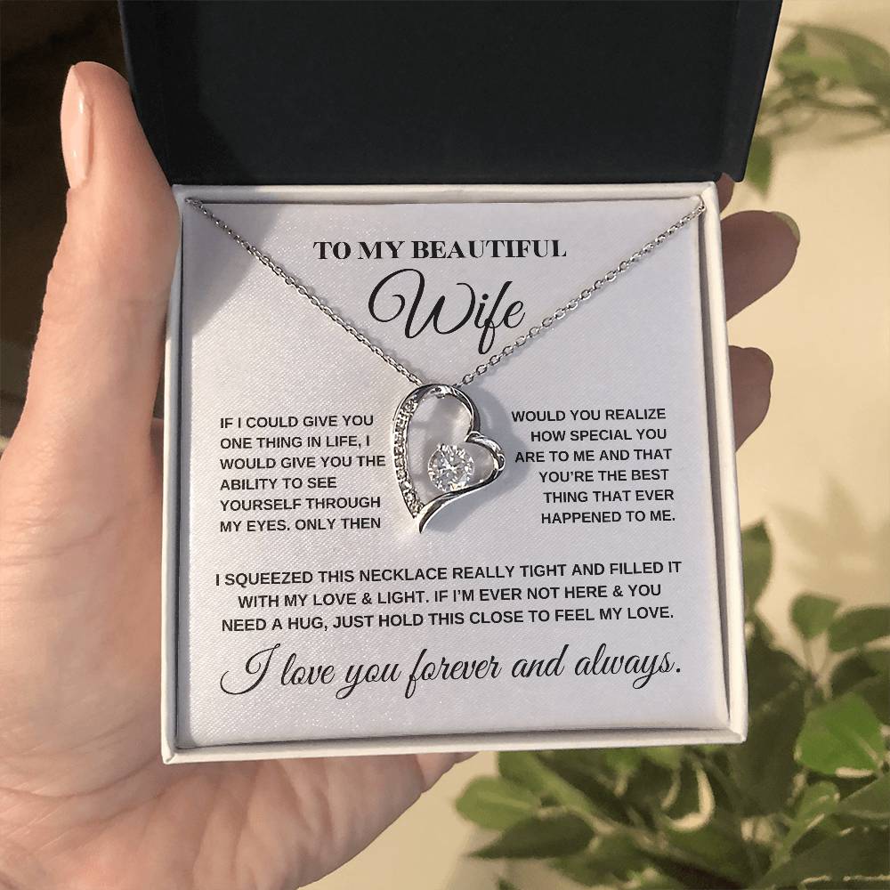 To My Beautiful Wife Forever Love Necklace