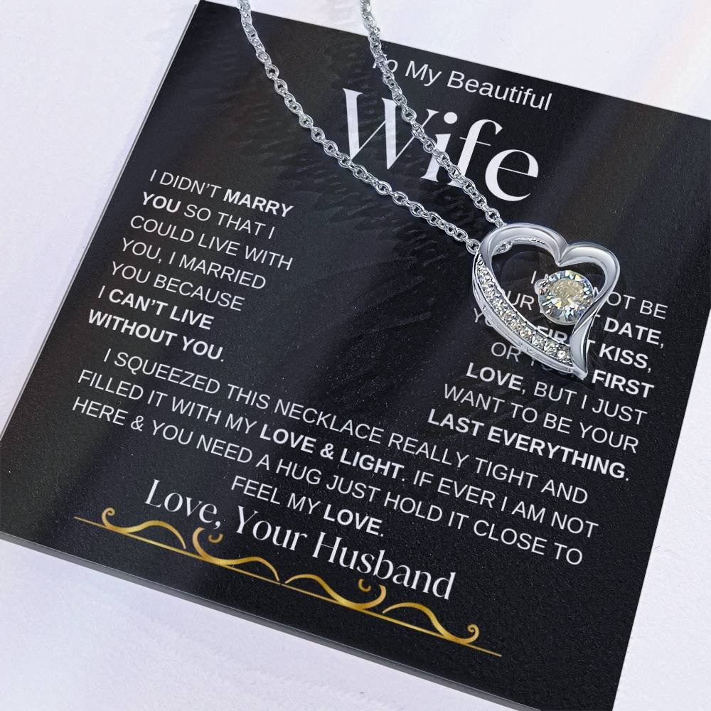 To My Beautiful Wife / Forever Love Necklace - BWV