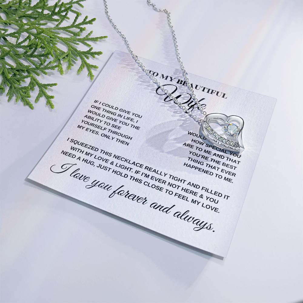 To My Beautiful Wife Forever Love Necklace