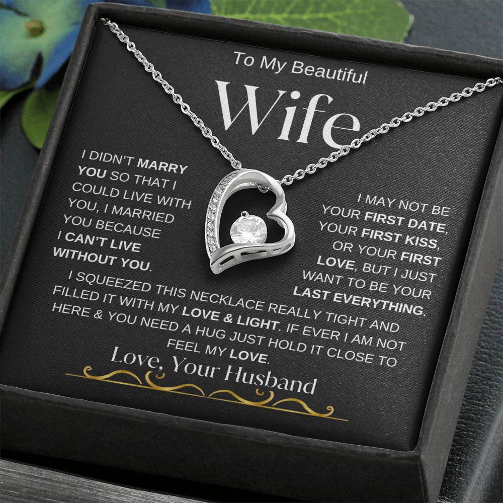 To My Beautiful Wife / Forever Love Necklace - BWV