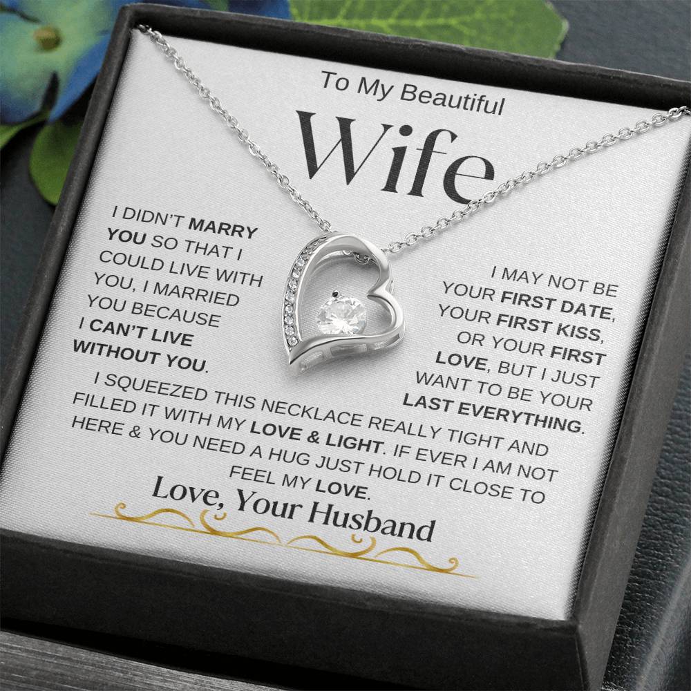 To My Beautiful Wife / Forever Love Necklace - WBV