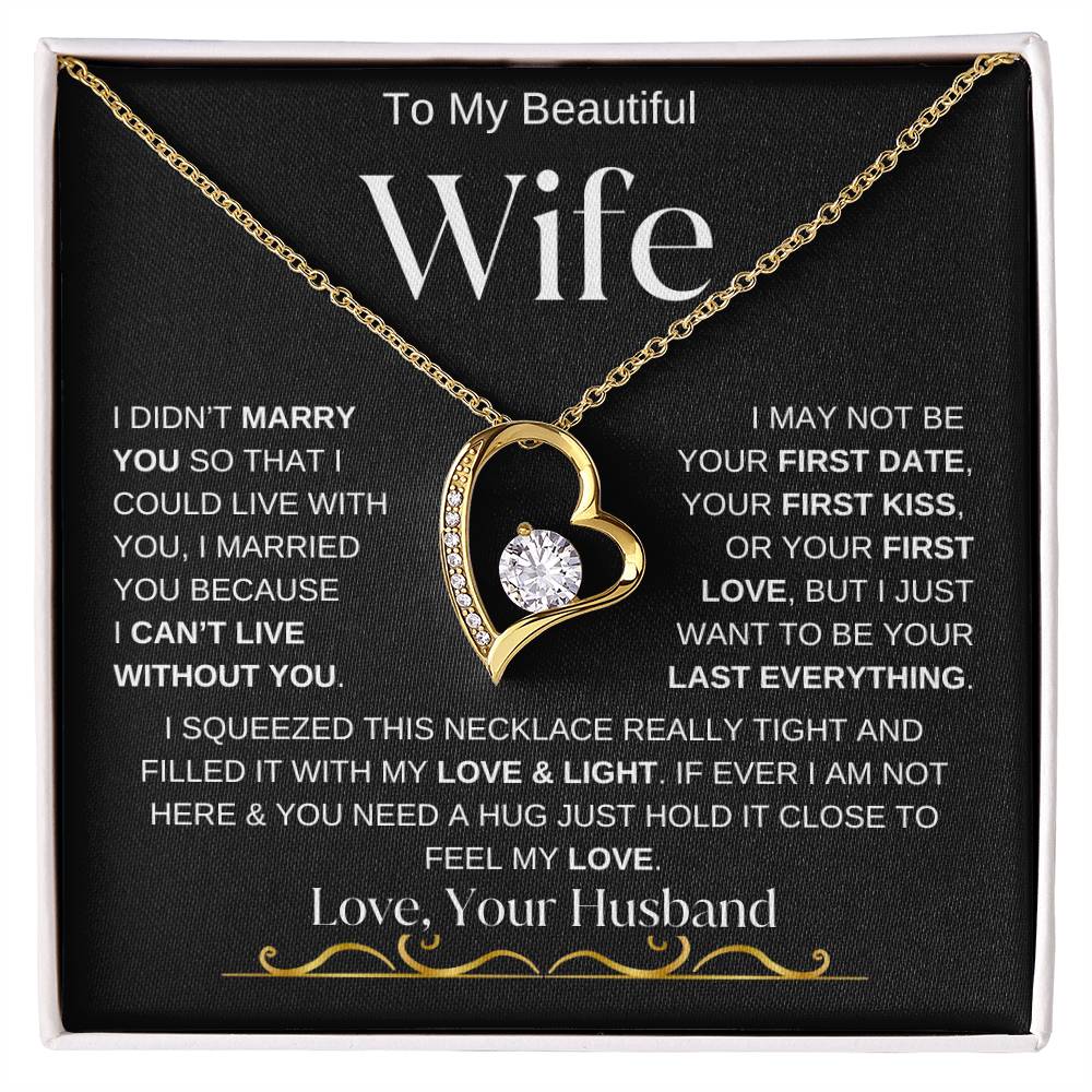 To My Beautiful Wife / Forever Love Necklace - BWV