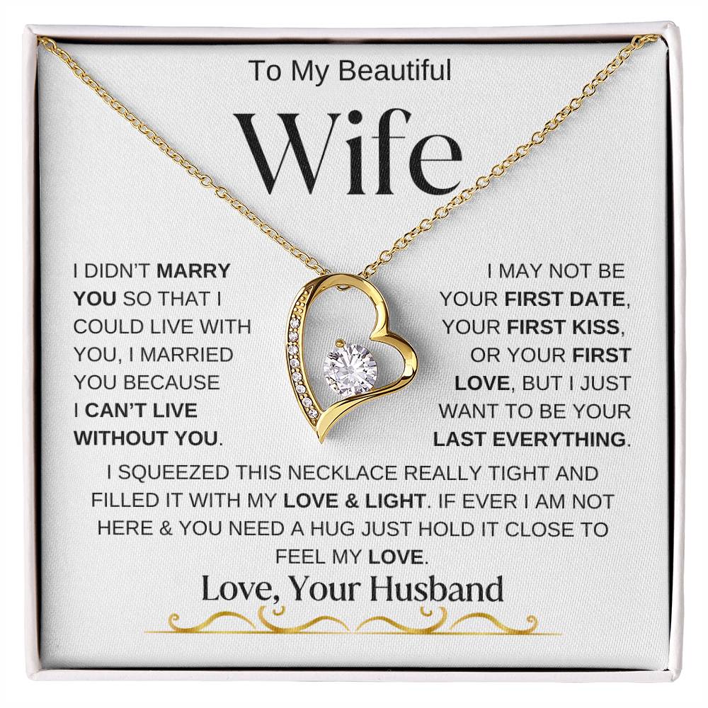 To My Beautiful Wife / Forever Love Necklace - WBV