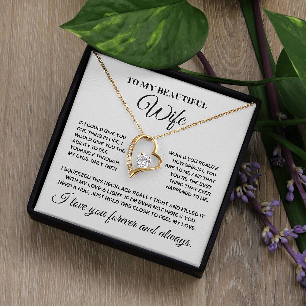 To My Beautiful Wife Forever Love Necklace