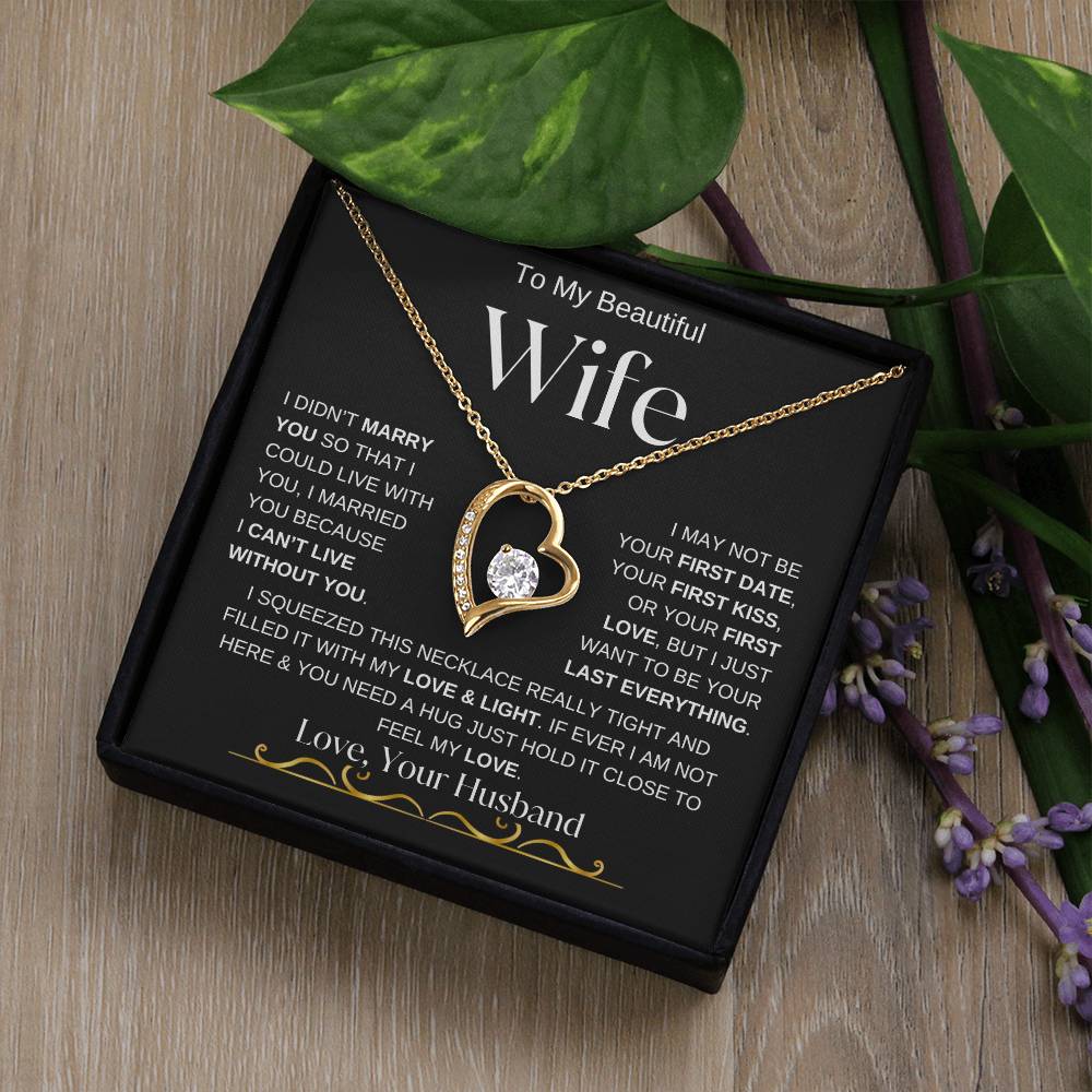 To My Beautiful Wife / Forever Love Necklace - BWV