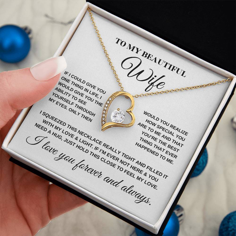 To My Beautiful Wife Forever Love Necklace