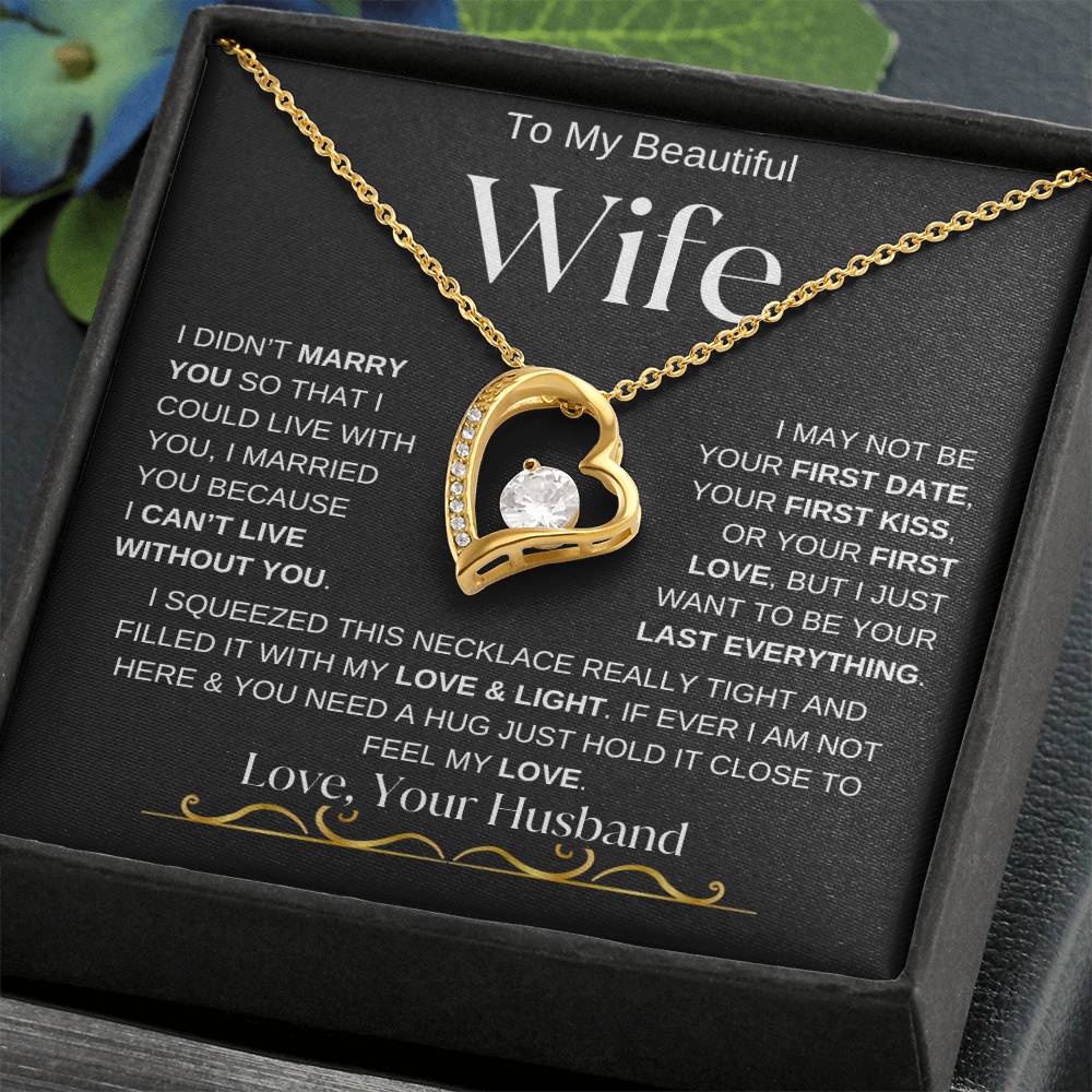 To My Beautiful Wife / Forever Love Necklace - BWV