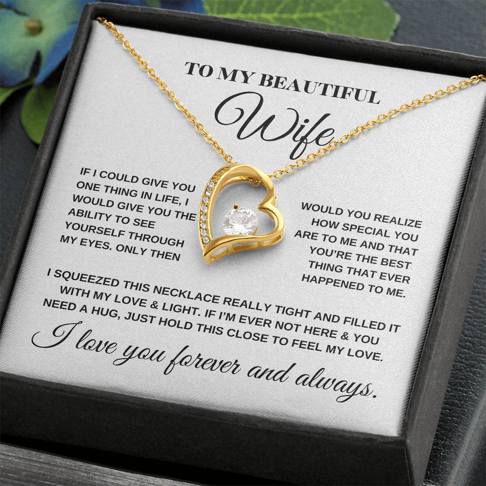 To My Beautiful Wife Forever Love Necklace