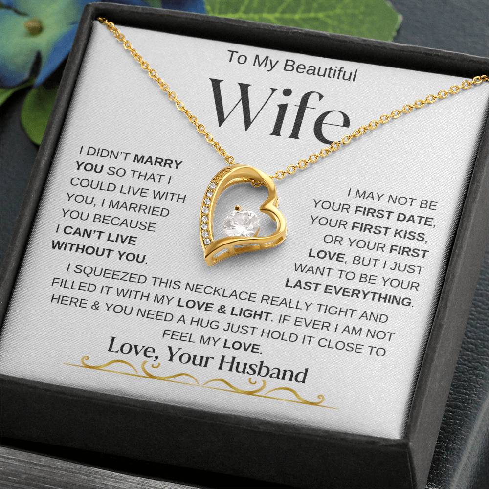 To My Beautiful Wife / Forever Love Necklace - WBV