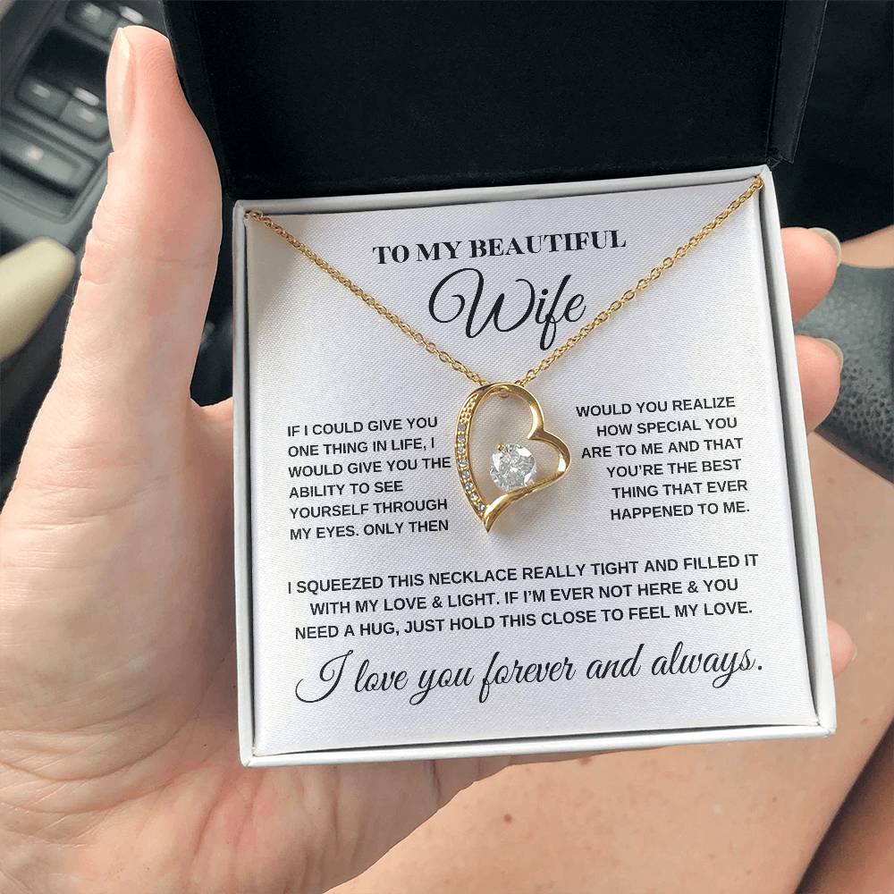 To My Beautiful Wife Forever Love Necklace