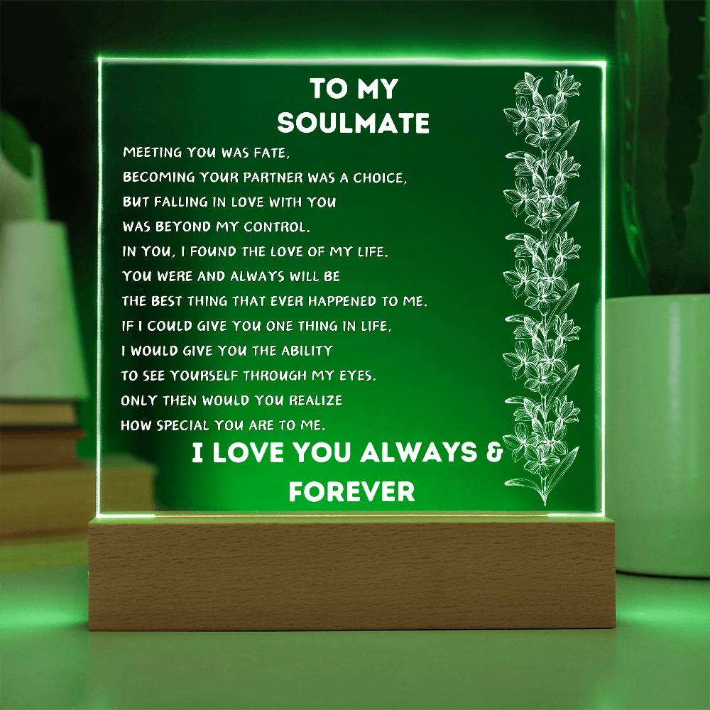 To My Soulmate Square Acrylic_Flower