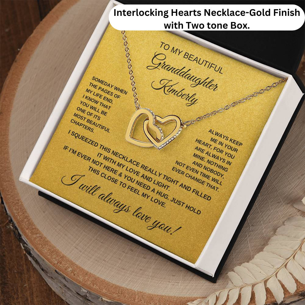 PERSONALIZED _ To My Beautiful Granddaughter Necklace (Yellow & White Gold Variants)