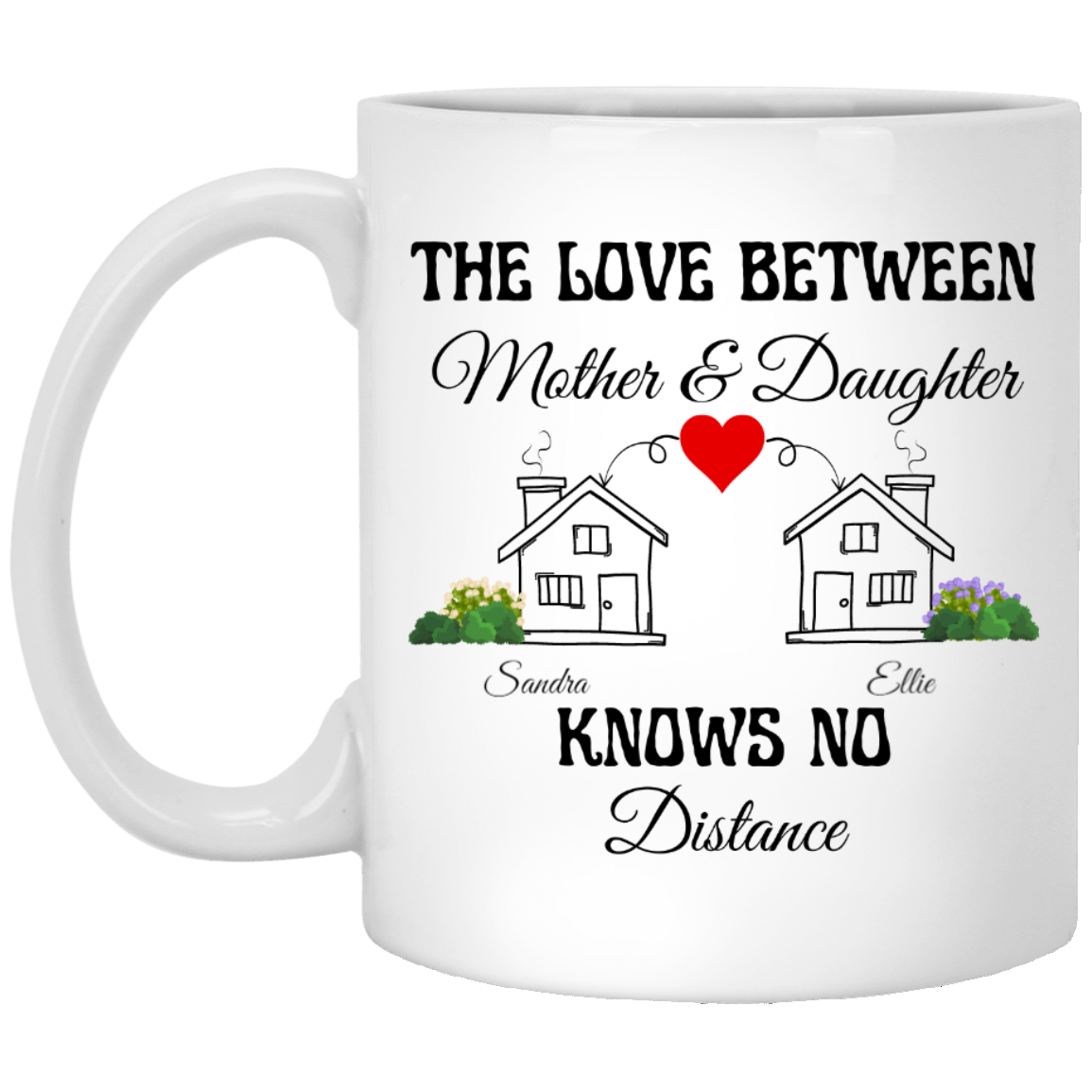 The love between Mother & Daughter Personalized Mug and Travel Mug