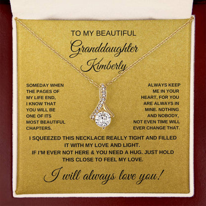 PERSONALIZED _ To My Beautiful Granddaughter Necklace (Yellow & White Gold Variants)