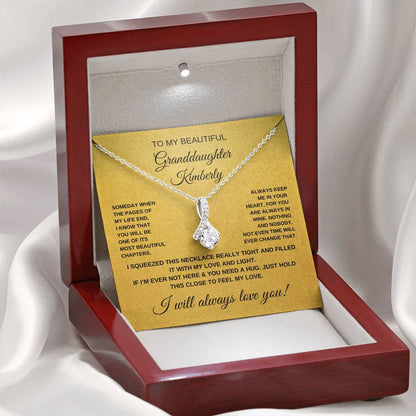 PERSONALIZED _ To My Beautiful Granddaughter Necklace (Yellow & White Gold Variants)
