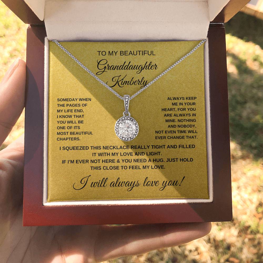 PERSONALIZED _ To My Beautiful Granddaughter Necklace (Yellow & White Gold Variants)