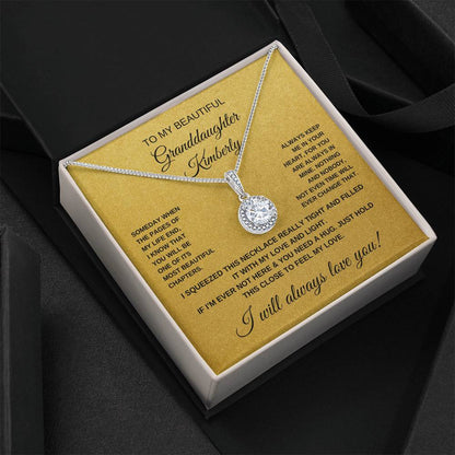 PERSONALIZED _ To My Beautiful Granddaughter Necklace (Yellow & White Gold Variants)