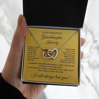 PERSONALIZED _ To My Beautiful Granddaughter Necklace (Yellow & White Gold Variants)